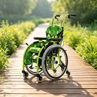 Silla de Ruedas Manual Plegable Compacta de Aluminio para Niños, Carrito de Movilidad Ligero y Portátil para Niños con Discapacidad
