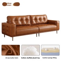 Offres Spéciales usine directe rétro simple salon canapé chaise Faux cuir t pour salon hôtel bois tissu matériel coin caractéristique