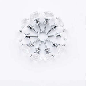 GQK Luxury <b>Knobs</b> Handles Unique <b>Glass</b> Crystal <b>Door</b> Drawer Cabinet Dresser Handle Versatile Kitchen Bedroom Outdoor Minimalist - Product Image 1