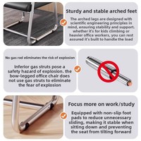 Chaise de bureau ergonomique confortable en maille avec dossier haut réglable en hauteur pour ordinateur, maison, étudiant, réunion, conférence