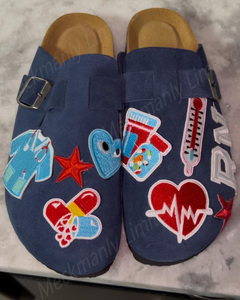 Chaussures en daim de haute qualité conçues par des designers, sabots et sabots en liège pour femmes, pantoufles de luxe - Product Image 3