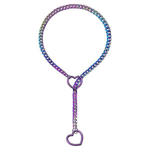 Collar con Colgante de Corazón Hueco Multicolor y Multitamaño, Joyería Unisex de Acero Inoxidable Estilo Punk Minimalista, Gran Venta - Product Image 1