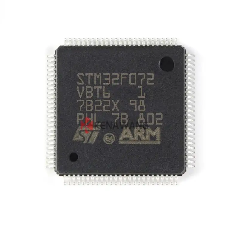 STM32F072VBT6 IC MCU 32BIT 128KB flaş yeni ve orijinal 100LQFP SRAM cep telefonu 2 V için standart dahili entegre devre