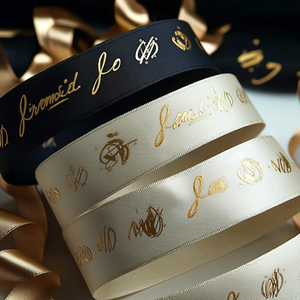 High Quality Custom 3D Printed Logo Multi-Material <b>Ribbon</b> Roll <b>Gold</b> Foil Christmas Gift Wrap Packaging INFFY Brand Free Sample - Product Image 5