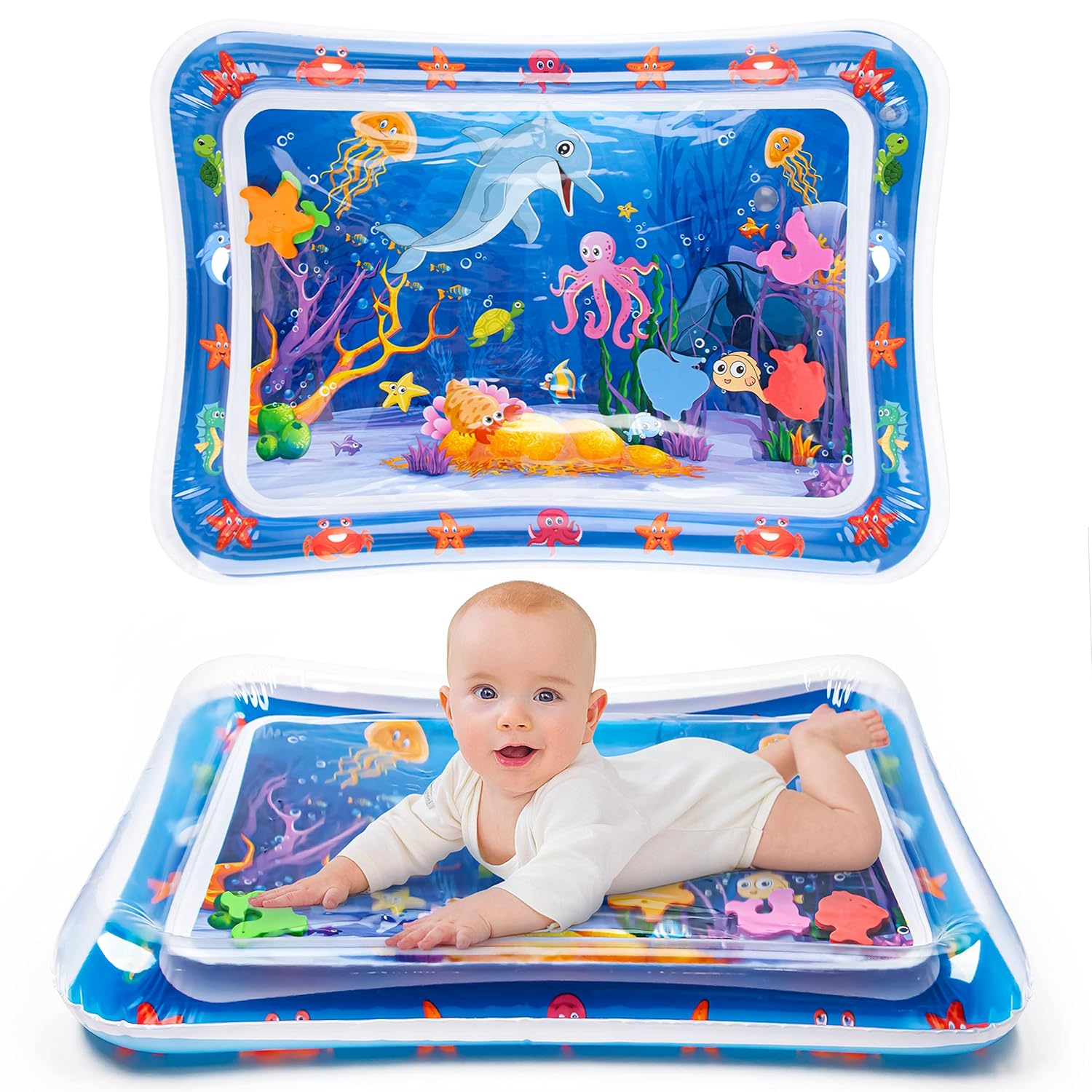 Mart 26x20inch Large Premium Tummy Time Toys Infant Water Mat…