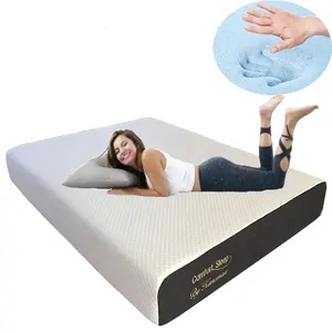Compress mattress Natural latex Gel infused visco memory foam mattress roll up in box wholesale and retail