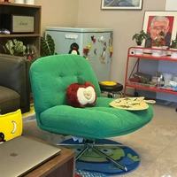 Fauteuil d'appoint moderne en velours côtelé pivotant à 360 degrés, capitonné et rembourré, pour salon et chambre à coucher