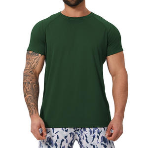 Verano hombres manga corta deportes americano entrenamiento muscular Fitness Color sólido manga corta baloncesto fútbol correr <span class=keywords><strong>camiseta</strong></span> - Product Image 2
