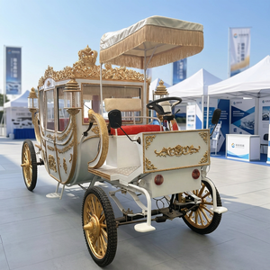 Nouvelle Carrosse Royale Dorée de Luxe pour Mariage, Électrique et Tirée par des Chevaux, à Vendre - Product Image 1