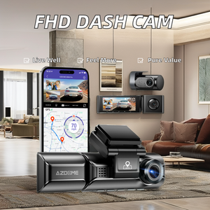 Azdome M550 Pro 4K Vòng Lặp Ghi Âm Xe Phía Trước Trở Lại 3 Kênh Xe Hộp Đen Với HD 3 Ống Kính Adas Wifi GPS Tầm Nhìn Ban Đêm DVR Dash Cam - Product Image 3