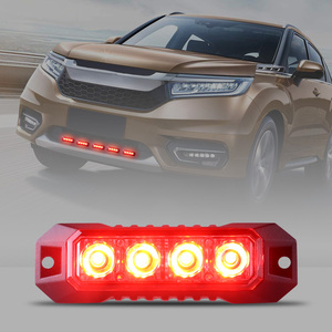 Luz Estroboscópica LED <span class=keywords><strong>CIGO</strong></span> LED-04K de 4 LED, 1W, 12V, para Camiones, Luz de Emergencia Intermitente Roja, Blanca y Ámbar - Product Image 1