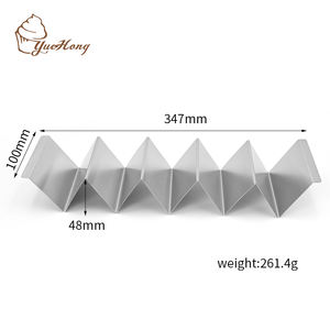 Cucina ristorante creativo piatto durevole facile da riempire riutilizzabile 5 strati Taco Stand Multi dimensioni 430 in acciaio inox supporto Taco - Product Image 6