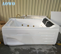 Bain à remous double avec éclairage et commande, chauffage pour bain à remous, utilisation intérieure, piscine à remous, jacuzzi