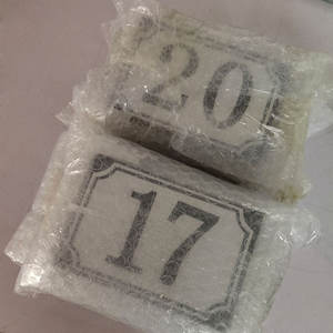 מסורתי בית וינטג פורצלן מתכת בית פורצלן מספר שלט אמייל לוח מספר מתכת - Product Image 4