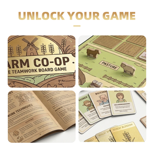 Jeu de société <span class=keywords><strong>interactif</strong></span> Ferme Coopérative avec dés et suivi des ressources pour le team building, certifié UKCA, boîte en carton, jeu de cartes - Product Image 3