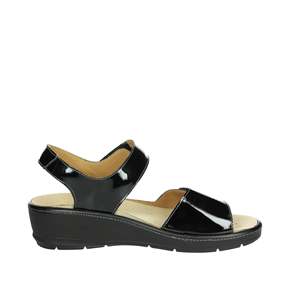 รองเท้าแตะส้นเตี้ย Cinzia Soft Donna สีดำ พร้อมสายรัดข้อเท้า ปรับระดับความสูงได้ - Product Image 3