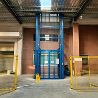 Plateforme élévatrice verticale stationnaire à rail de guidage avec système hydraulique stable, élévateur de marchandises électrique pour usage industriel