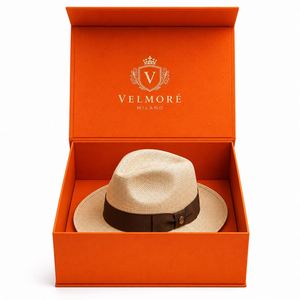 Boîte à chapeau magnétique recyclable personnalisée pour Fedora, emballage cadeau en papier rigide avec fermeture magnétique, grande taille, impression quadricolore - Product Image 2