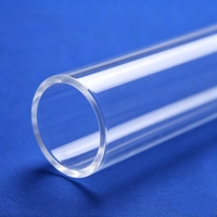 Tubo de Cuarzo Transparente de Alta Pureza, Tubo de Vidrio de Cuarzo OD201 WT3.5 L320