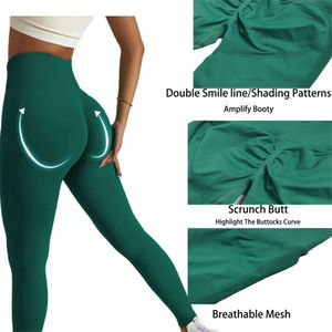 Leggings de sport en gros, sans couture, avec effet push-up, vêtements de sport pour la salle de sport, pantalons de compression, logo personnalisé, soutien pour les femmes, leggings de yoga pour la remise en forme - Product Image 4