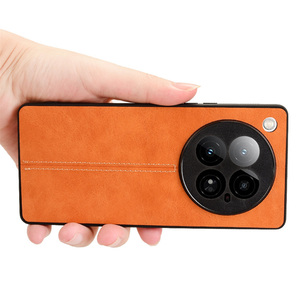 Khâu thiết kế Retro PU Leather trường hợp điện thoại cho <span class=keywords><strong>Infinix</strong></span> <span class=keywords><strong>Zero</strong></span> 40 4 gam 6.78 "/x6860 Matte <span class=keywords><strong>Cover</strong></span> quay lại bảo vệ trường hợp - Product Image 2