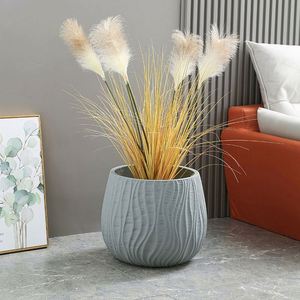 Decorative Rectangle Nordic Indoor Round Large <b>Cement</b> Flower <b>Planters</b> and Garden Pots for House - Product Image 2
