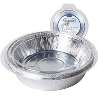 Barquette ronde jetable en aluminium de qualité alimentaire pour cuisson et rôtissage au four