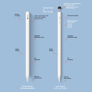 Tablette universelle 2 en <span class=keywords><strong>1</strong></span> en aluminium, stylet tactile, pour Ipad, <span class=keywords><strong>Apple</strong></span>, <span class=keywords><strong>Iphone</strong></span>, Android, Samsung - Product Image 2