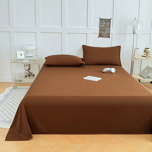 Conjunto de Lençóis de Cama em Poliéster Sólido Khaki Estilo Nórdico 300TC para Todas as Estações - Atacado - Product Image 2