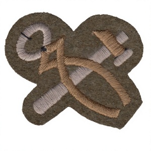 Insigne de commerce en tissu pour les ingénieurs militaires britanniques, qui est un badge de qualification pour les techniciens qualifiés - Product Image 1