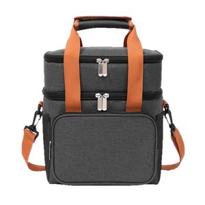 Double Layer Insulated Cooler Bag 13.8L Portable With Ice Pack For Picnic Lunch - Product Image 4
