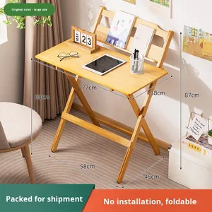 <strong>Folding</strong> Adjustable Height Wood Children's Study <strong>Computer</strong> Student Home Writing Homework Desk Bedside <strong>Small</strong> <strong>Table</strong> - Product Image 6