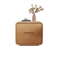 Table de chevet moderne en bois massif avec rangement pour chambre et salon – Offre spéciale