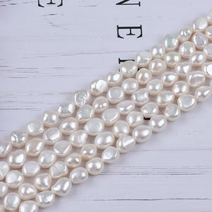 Perlas Barrocas Irregulares de Agua Dulce Natural de 8-9 mm con Orificio Recto de Doble Cara para Accesorios de Joyería DIY - Product Image 1