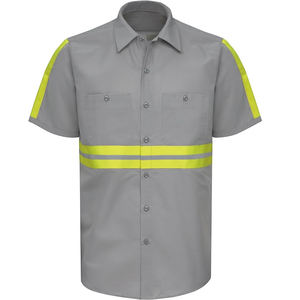 คุณภาพส่งออกการออกแบบที่กําหนดเองเสื้อเชิ้ตแขนสั้นผู้ชายมองเห็นสูงจากบังคลาเทศพร้อมราคาโรงงานโดยตรง - Product Image 3