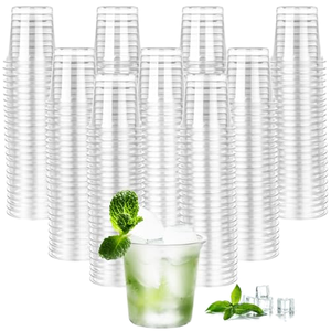Disposable Plastic Cups BPA Free China 3 4 5 6 Oz Pack of 20 40 for Parties Cold <strong>Drinks</strong> Smoothies <strong>Jello</strong> &amp; Cocktails - Product Image 3