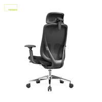 Chaise de bureau ergonomique en maille à dossier haut, réglable en hauteur, pour ordinateur