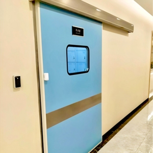 Pintu Geser Bermotor dari Paduan Aluminium dengan Pelindung Sinar-<span class=keywords><strong>X</strong></span> untuk Penggunaan Interior Rumah Sakit - Product Image 4