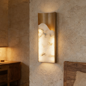 Lampada da Parete Artistica in Alabastro con LED per Corridoi, Ingressi e Scale, Illuminazione Decorativa Moderna - Product Image 2
