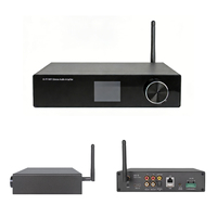 Amplificateur stéréo réseau 275W avec contrôle du volume à 100 niveaux, WiFi 5.4, AirPlay, amplificateur domestique en alliage d'aluminium