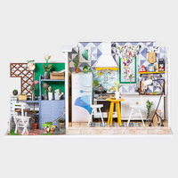 IIECREATE Maison de poupée miniature en bois à l'échelle 1:24, accessoires écologiques, kits de meubles DIY pour filles