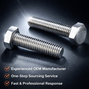 Op maat gemaakte DIN931 DIN933 zeskantbouten van roestvrij staal, zeskantbouten en moeren - Product Image 1