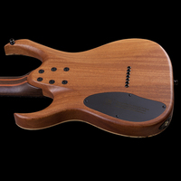 Fabrication en Chine Guitare électrique professionnelle à 7 cordes avec dessin coloré et incrustation bleue