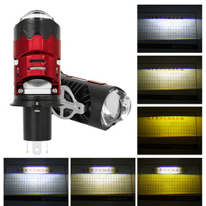 Bestverkochte T18 Through-hole <span class=keywords><strong>H4</strong></span> <span class=keywords><strong>Dual</strong></span>-lens 120W 12V 6000K motorfiets koplamp gemengde driekleurige upgrade LED auto - Product Image 5
