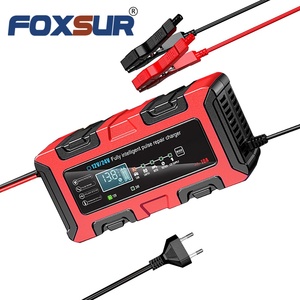 เครื่องชาร์จแบตเตอรี่อัจฉริยะ FOXSUR BC122410F แบบพัลส์ 12V10A สำหรับรถจักรยานยนต์ 24V5A สำหรับแบตเตอรี่ตะกั่วกรด อุปกรณ์เสริมแบตเตอรี่ดิจิตอล - Product Image 1