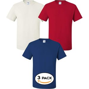 29MR Men's Short Sleeve Crewneck <b>T</b>-<b>Shirt</b> 3 Pack Cotton <b>Polyester</b> Blend Basic Tee Set for Everyday Wear - Product Image 1