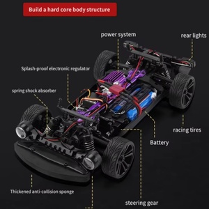 Voiture RC tout-terrain SJY-Q118 2.4G 4x4 à l'échelle 1/16, entièrement proportionnée, avec moteur brossé RC390, vitesse de 38 km/h, pour drift et course. - Product Image 3