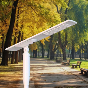 Lampadaire Solaire LED 300W Étanche IP65 avec Batterie en Aluminium 75x140, Angle de Faisceau, Télécommande via App, Garantie 3 Ans, FL-YTH-KM2 Intégré D - Product Image 1