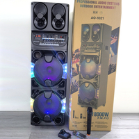 Altavoz de Karaoke AO-1021 con Woofer, Súper Graves Estéreo para Fiestas, Bluetooth, Micrófono Inalámbrico, Luz RGB, Escenario Activo, Música HIFI