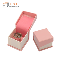 FSD Manufacturer — ensemble de colliers professionnels, boîte en papier personnalisée, boîte à anneaux, emballage de bijoux rose